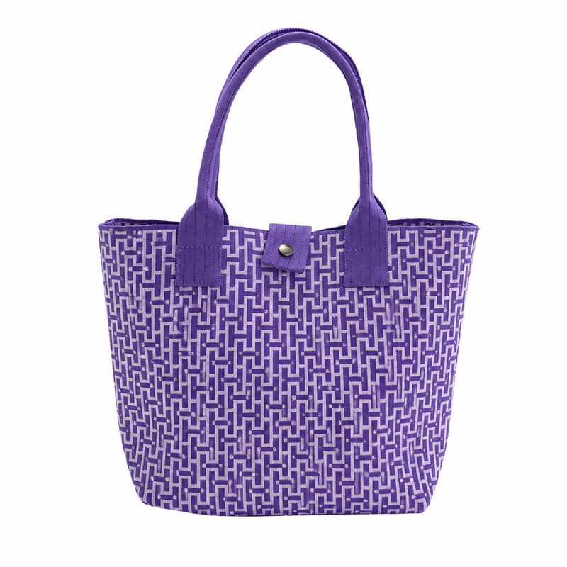 Vintgae Plaid Large Capacity Knit Tote Bag 6W10BBG1813