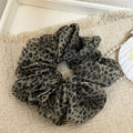 Retro Leopard Print Organza Hair Scrunchies 6W6HSR376