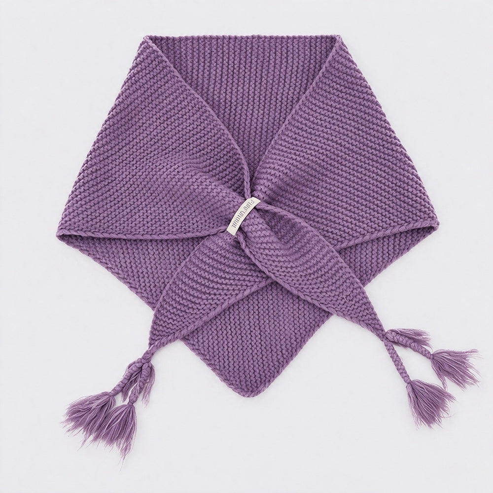 Thick Chunky Knitted Triangle Shawl - DippedShop Wholesale - #1539