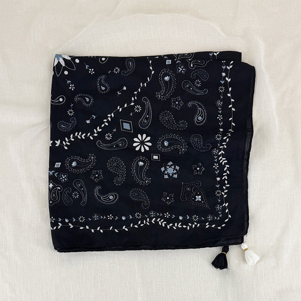 Vintage Paisley Print Thin Soft Square Scarf 6W6NSC217