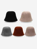 Minimalist Solid Color Wool Bucket Hat 6W6HAT673