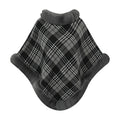 Plaid Faux Fur Knit Poncho - DippedShop Wholesale - #6083