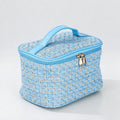 Plaid Tweed Makeup Bag - DippedShop Wholesale - #0787