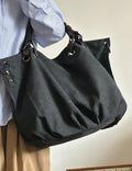 Casual Solid Color Large Capacity Canvas Tote Bag 6W10BBG1995