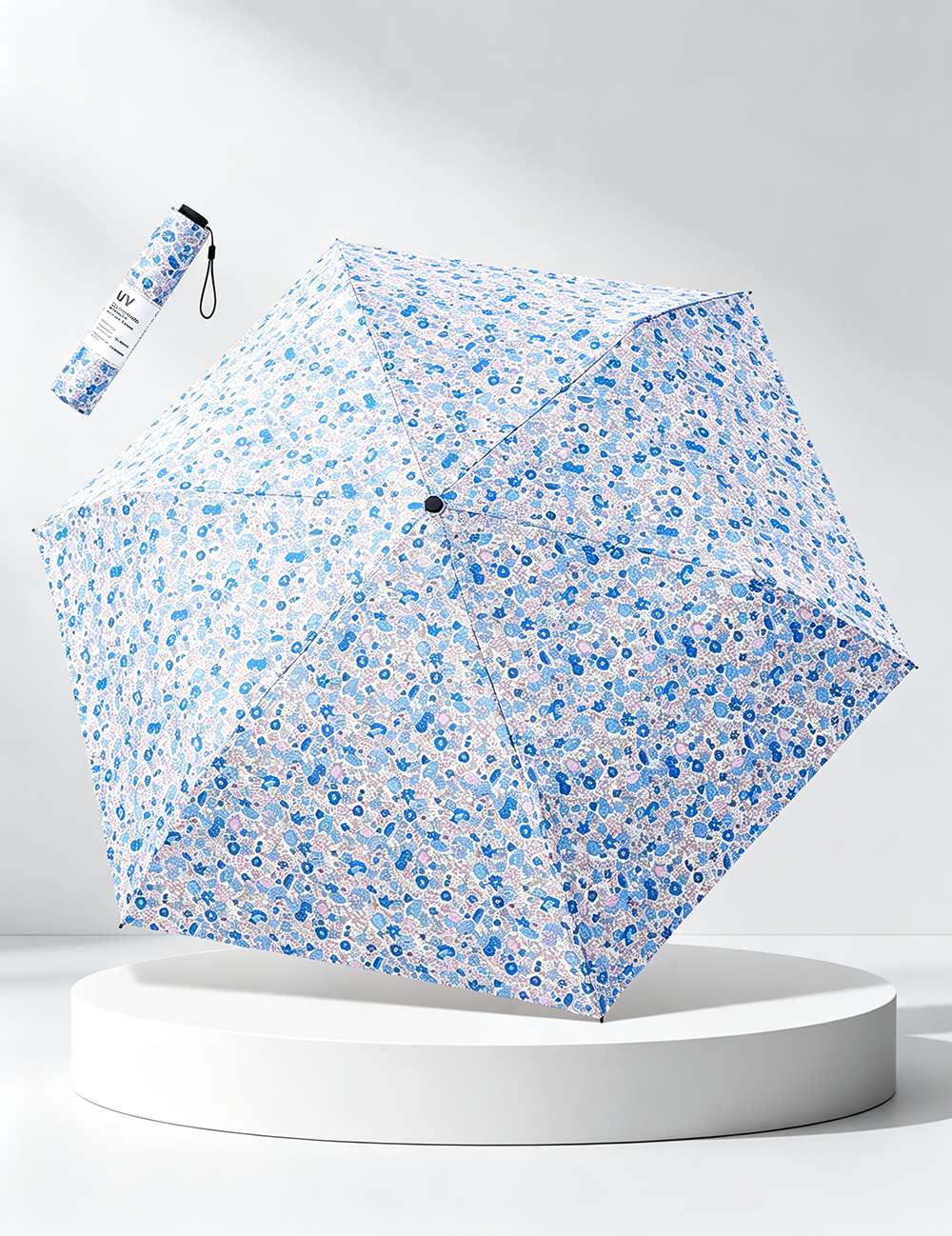 Tri Fold Ultra Light Floral Umbrella DP26UL01