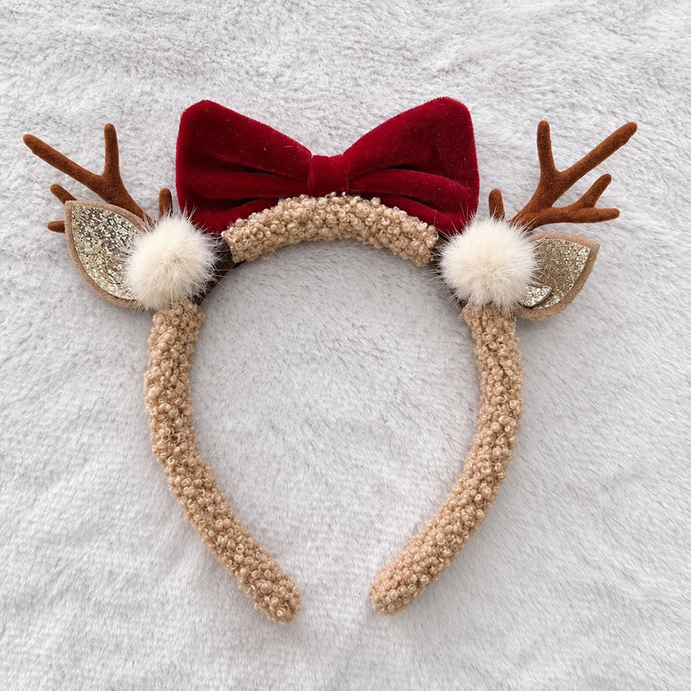 Reindeer Antler Plush Headband - DippedShop Wholesale - #1427