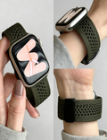 Solid Color Nylon Weave Hollow Watch Band 6W6JWA113