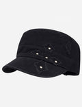Retro Cross Embroidered Flat Cap - DippedShop Wholesale - #5315