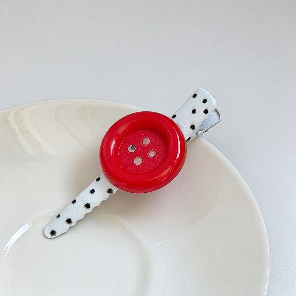 Polka Dot Alligator Hair Clip - DippedShop Wholesale - #4195
