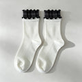Ruffled Cuff Crew Socks - DippedShop Wholesale - #1987