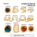 Resin Gemstone Statement Ring - DippedShop Wholesale - #5427
