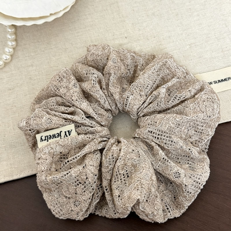 Simple Solid Color Hollow Out Elastic Scrunchies 6W6HSR384