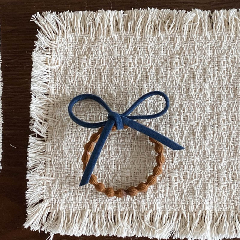 Refined Color Block Bowknot Elastic Hair Tie MK2BLW6W6HHT18