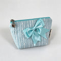 Bowknot Tweed Cosmetic Bag - DippedShop Wholesale - #2291