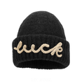 Simple Letter Embroidery Angora Knit Beanie 6W6HAT645