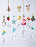 Sparkling Santa Christmas Tree Crystal Hanging Ornament 6H7HLS192