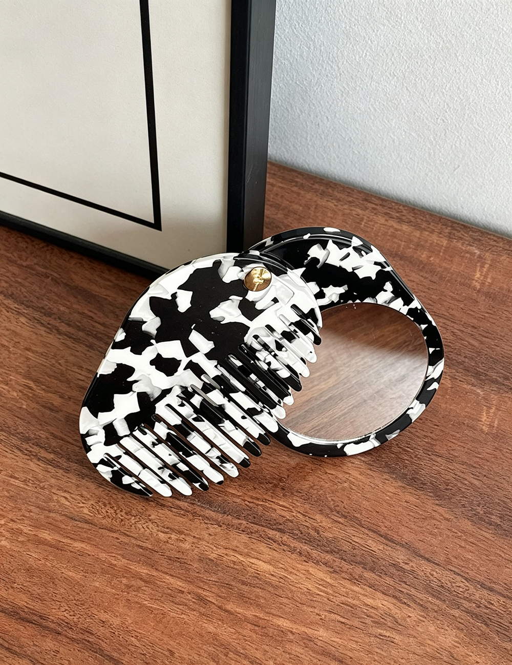 Oval Solid Color Acetate Hair Combs MK2PPM6CT5CB48