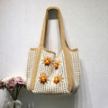 Casual Hand-Crochet Hollow Flower Tote Bag 6W10BBG1776