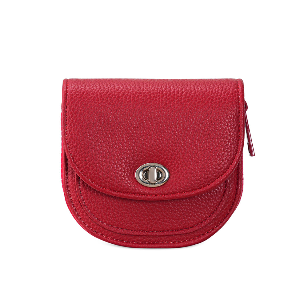 Elegant Zip Solid Color Leather Short Wallet 6W10BWB361