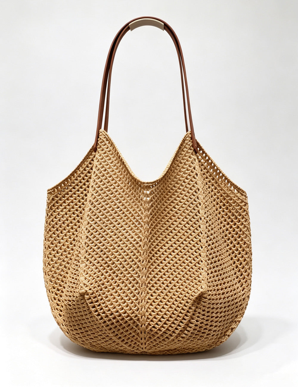 Fashion Solid Color Hand-Woven Beach Handbag 6W10BBG1781