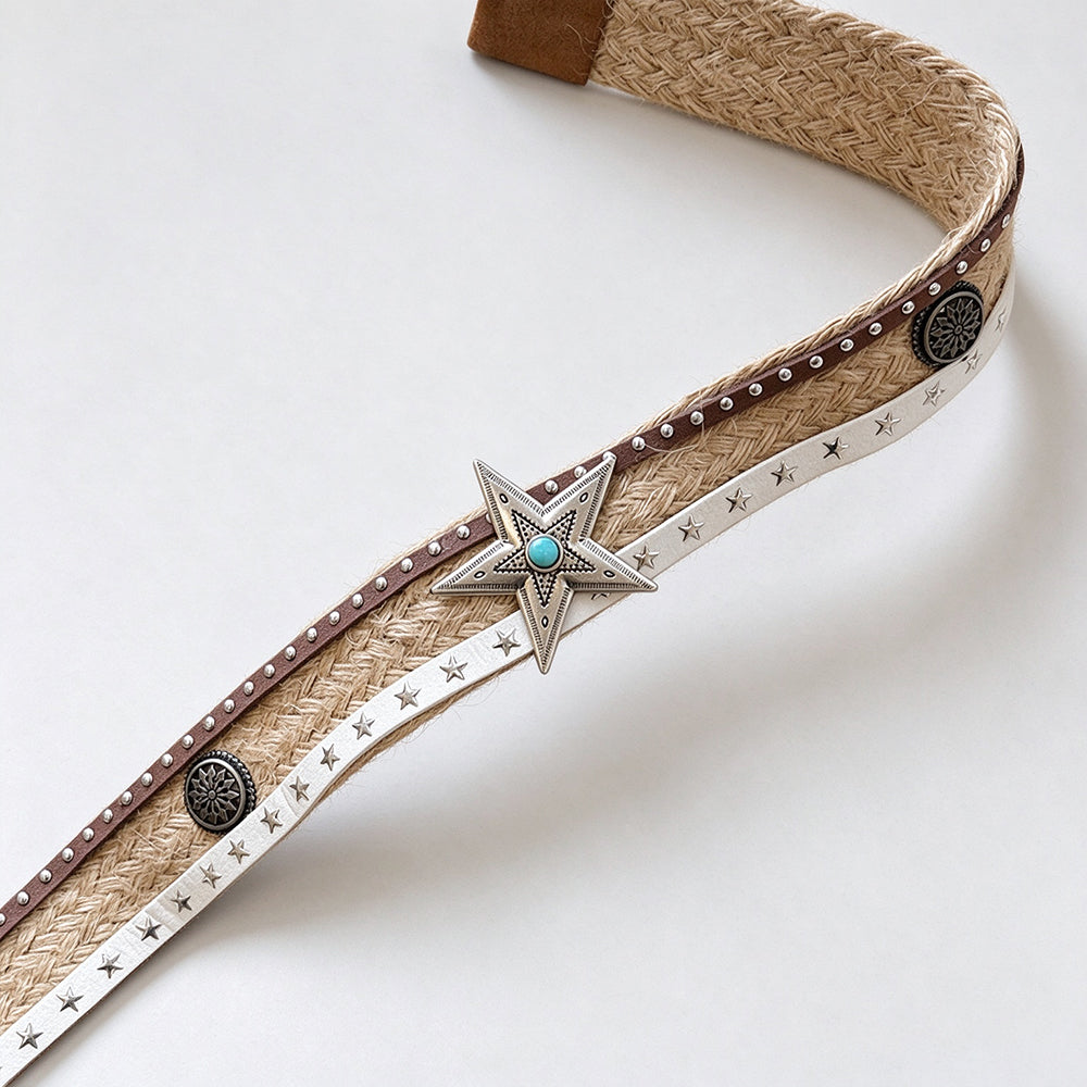 Boho Style Handmade Woven Bead Waist Belt 6W6JBT235