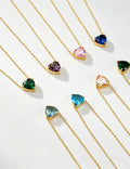 Cubic Zirconia Heart Pendant Choker Necklace 6W6JNC392L