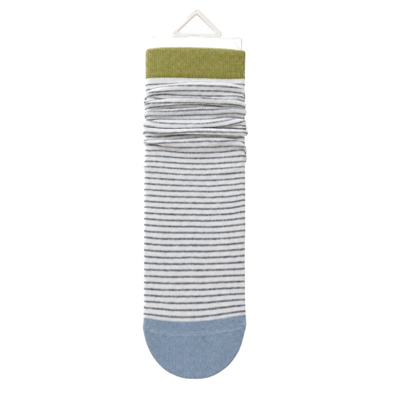 Color Block Striped Crew Socks - DippedShop Wholesale - #7619