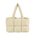 Simple Solid Color Soft Puffer Tote Bag 6W10BBG1801