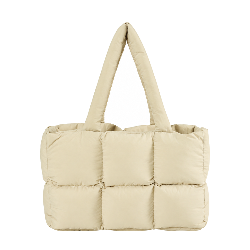 Simple Solid Color Soft Puffer Tote Bag 6W10BBG1801