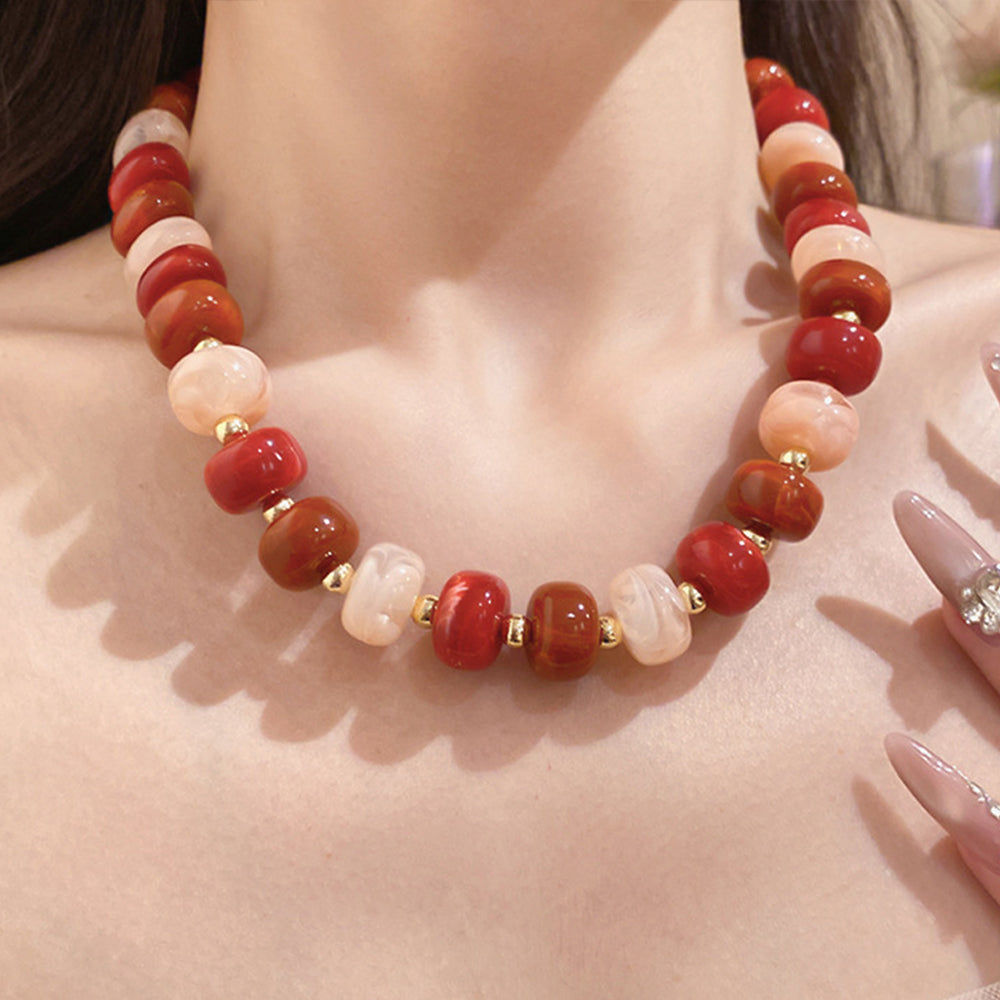 Resin Bead Choker Necklace - DippedShop Wholesale - #6387