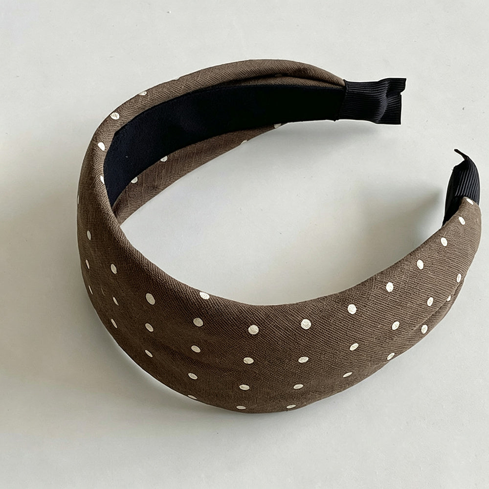Denim Polka Dot Non Slip Wide Headband 6W6HBD365