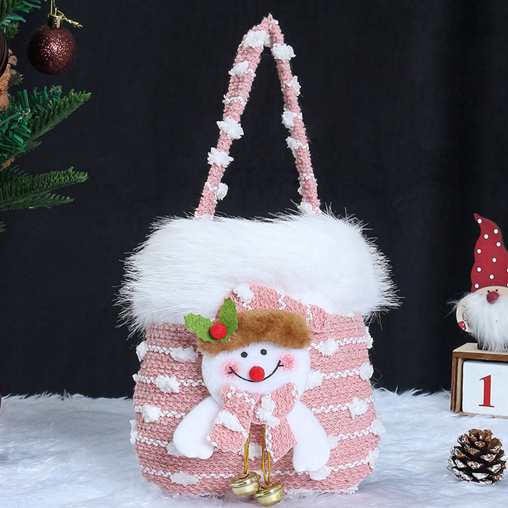 Christmas Plush Doll Gift Pouch Handbag 6W10BOB1351