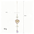 Crystal Stone Wrapped Heart Butterfly Hanging Suncatcher 6H7HLS213