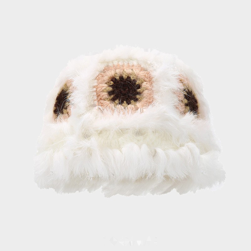 Stylish Hand Crochet Fur Bucket Hat 6W6HAT676