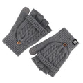 Simple Solid Color Fingerless Convertible Mittens Gloves 6W6GLO77