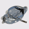 Vintage Washed Star Print Half Moon Handbag 6W10BBG1335