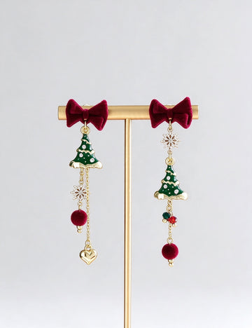 Christmas Tree Drop Earrings - DippedShop Wholesale - #0403