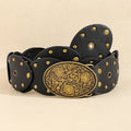 Trendy Wide Disc Concho Waist Cowgirl Belt 6W6JBT221
