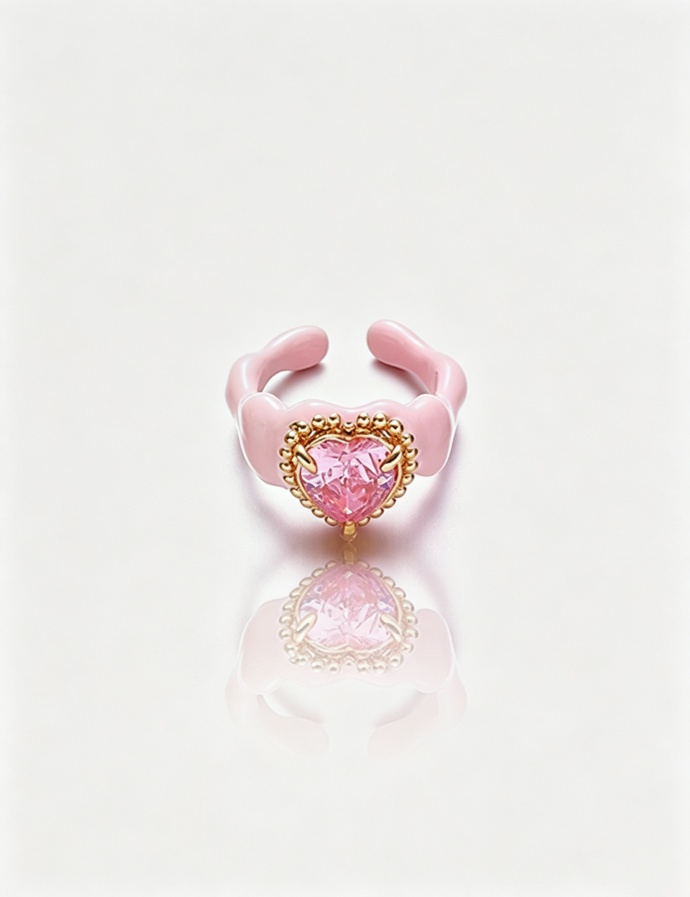 Heart Shape Zircon Ring - DippedShop Wholesale - #4515