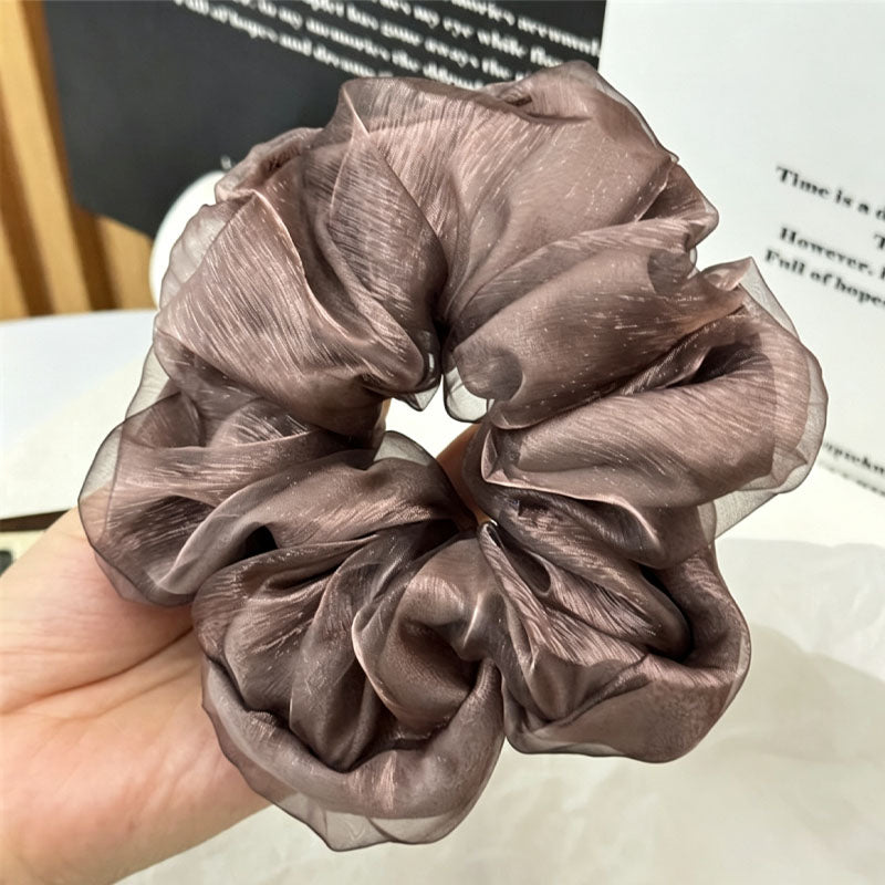 Simple Solid Color Organza Hair Scrunchies 6W6HSR350