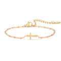 Cross Bead Chain Bracelet - DippedShop Wholesale - #5267