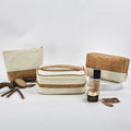 Stylish Color Block Canvas Cosmetic - DippedShop Wholesale - #3747