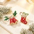 Cute Christmas Hat Bell Series Brooch Pins 6W6JPB60