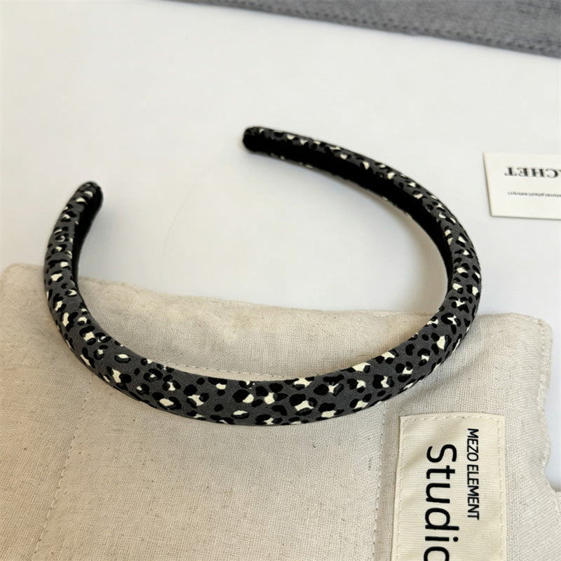 Retro Leopard Print Padded Fabric Headband 6W6HBD315