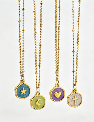 Simple Enamel Irregular Pendant Choker Necklace 6W6JNC398L