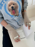 Simple Solid Color Fingerless Thicken Gloves 6W6GLO89