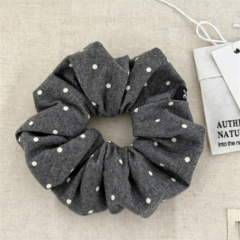 Ruffled Polka Dot Scrunchies - DippedShop Wholesale - #3235