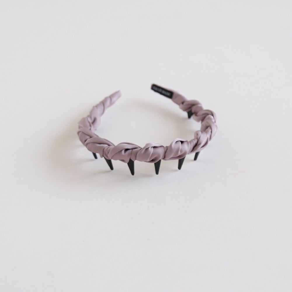 Elegant Satin Twisted Non-Slip Headband with Teeth 6W6HBD371