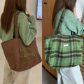 Reversible Letter Print Shoulder Bag - DippedShop Wholesale - #8835