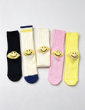 Cute Color Block Smiling Face Pattern Socks 6W8FSO1002
